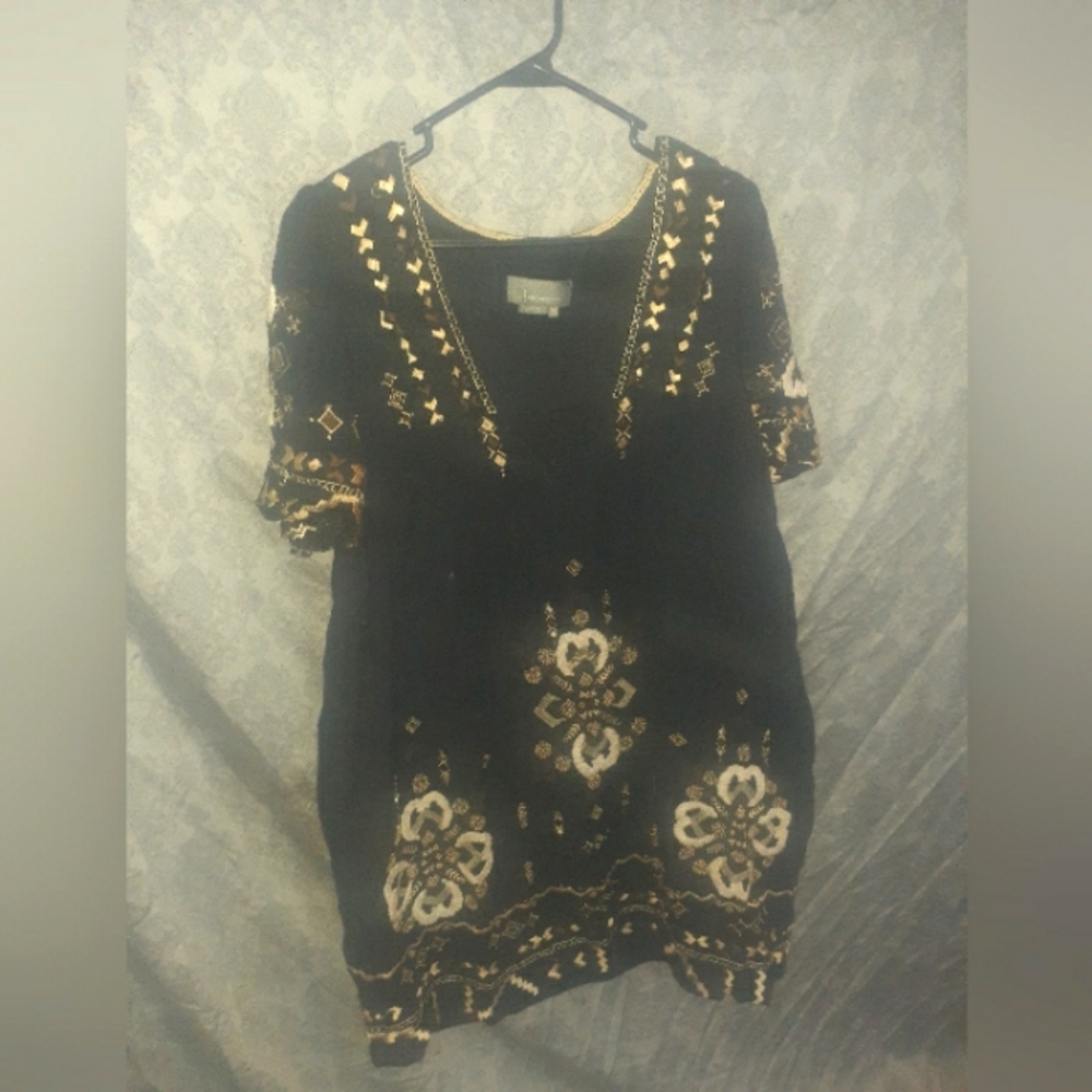 Anthropologie XL Embroidered Dress